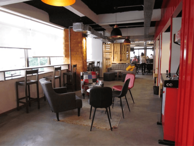 Lounge da sede da Altius no Paulista Corporate